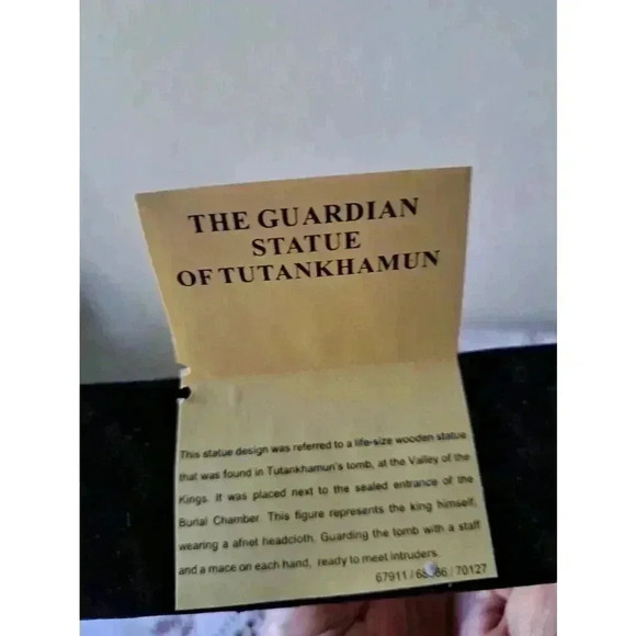 Egyptian Guardian Statue of King Tutankhamun Sculpture By VERONESE 2000 - Picture 6 of 6